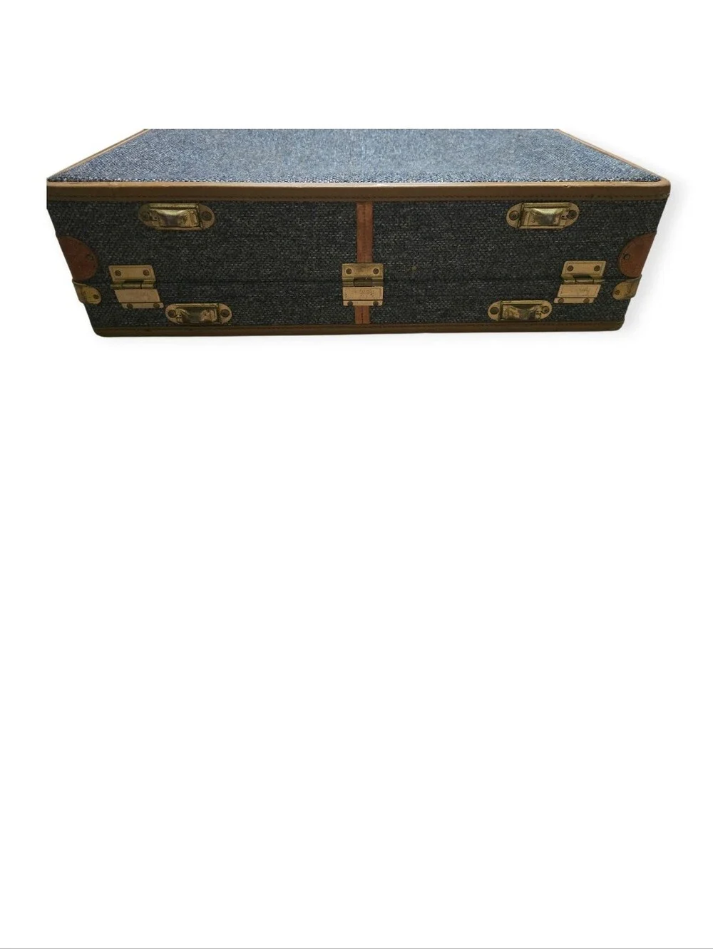 Vintage Hartmann Tweed/Leather Suitcase.